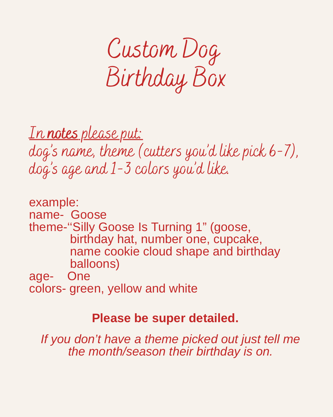Custom Dog Birthday Box (TEAM ONLY)